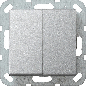 Gira 012526 System55 Tastschalter 10A Serienschalter aluminium