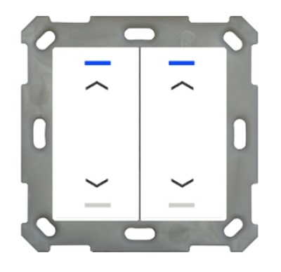 MDT BE-TAL5502.A1 Taster Light 55 2fach RGBW Reinwei glnzend Jalousie
