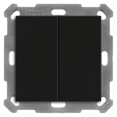 MDT BE-TAL55B206.01 KNX Taster Light 55 Basic 2fach Schwarz matt Neutral